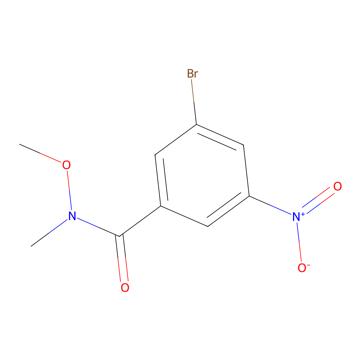 3-Bromo-N-methoxy-N-methyl-5-nitrobenzamide molecular structure, CAS 1519917-98-6