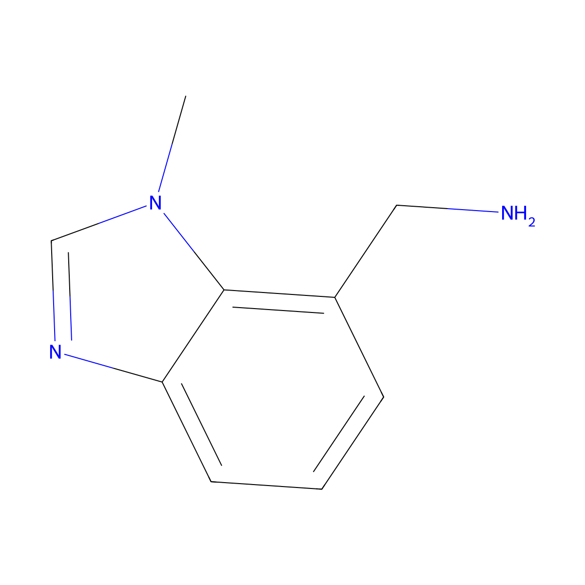 (1-methyl-1H-1,3-benzodiazol-7-yl)methanamine molecular structure, CAS 1519945-85-7