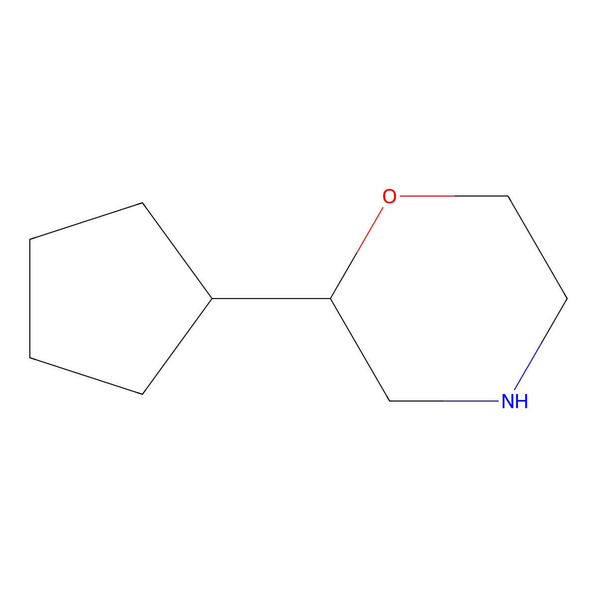 2-Cyclopentylmorpholine molecular structure, CAS 1519955-89-5