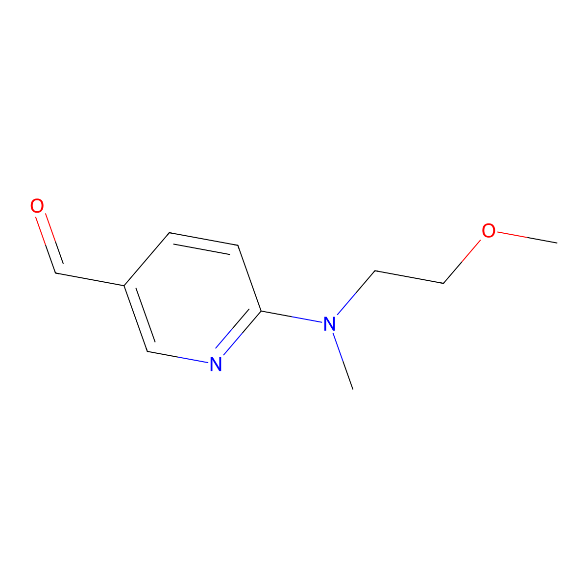 6-[(2-Methoxyethyl)(methyl)amino]pyridine-3-carbaldehyde molecular structure, CAS 1519963-64-4