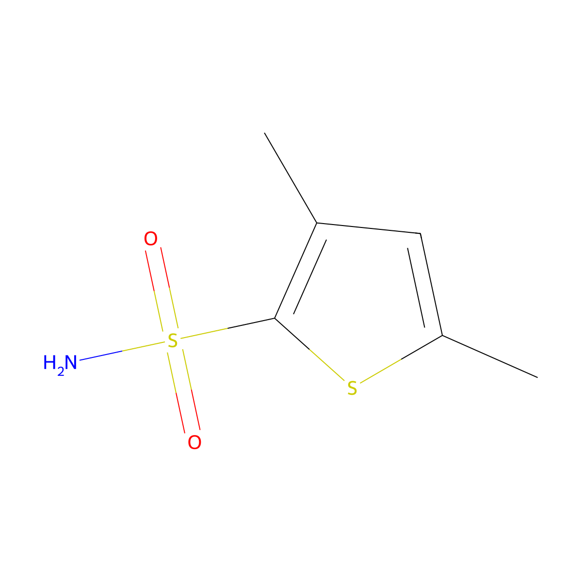 3,5-Dimethylthiophene-2-sulfonamide molecular structure, CAS 1519966-29-0