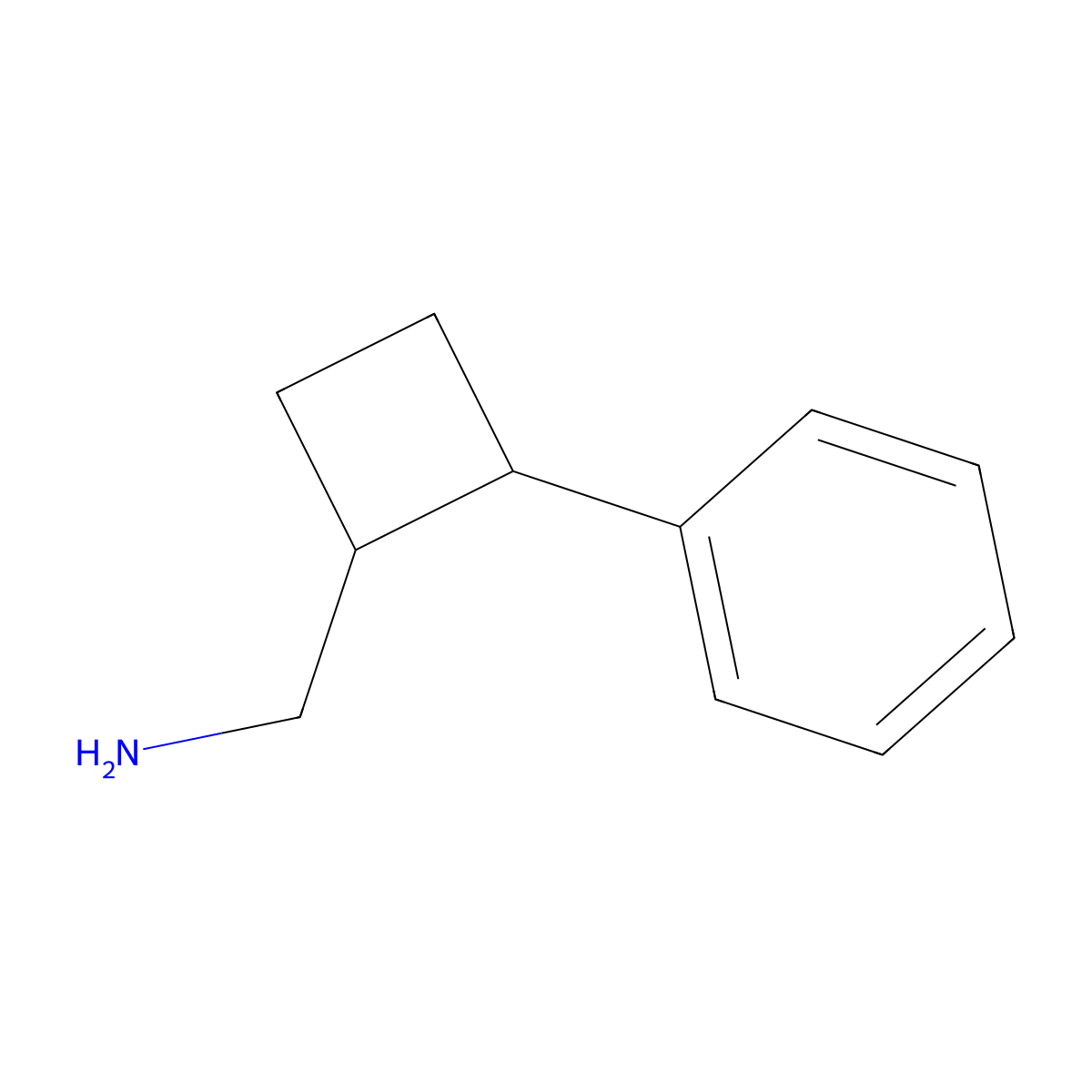 1-(2-Phenylcyclobutyl)methanamine molecular structure, CAS 1519975-55-3