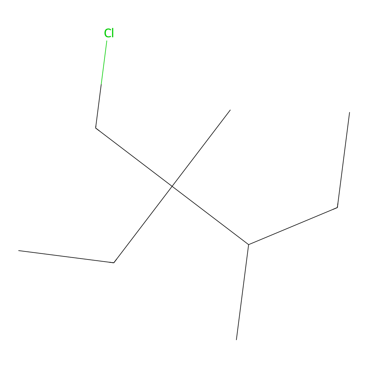 3-(Chloromethyl)-3,4-dimethylhexane molecular structure, CAS 1519975-76-8