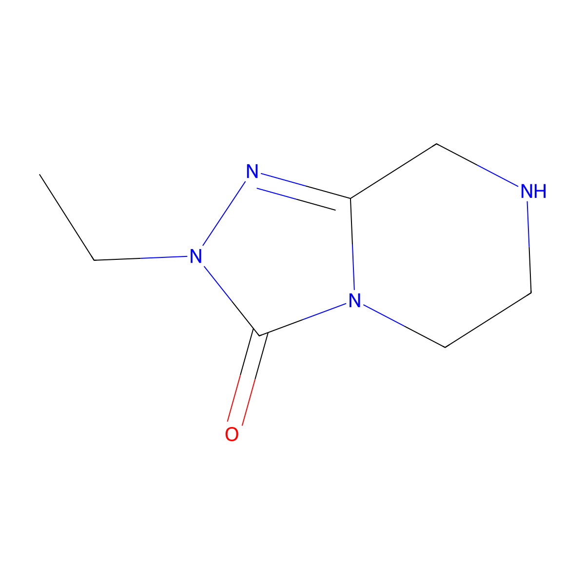2-Ethyl-5,6,7,8-tetrahydro[1,2,4]triazolo[4,3-A]pyrazin-3(2H)-one molecular structure, CAS 1519980-61-0