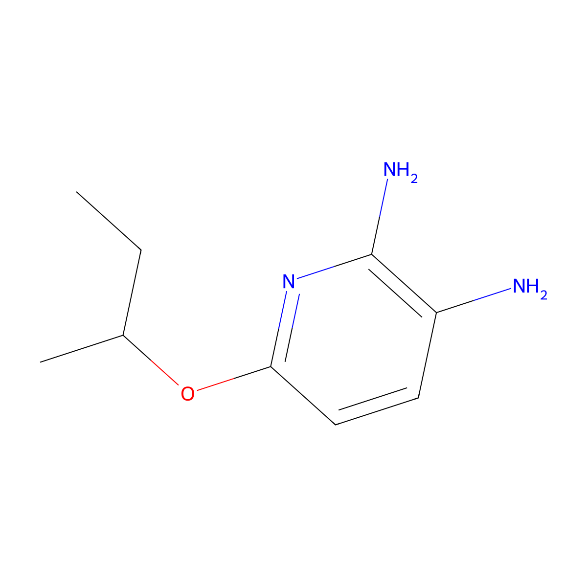 6-(Butan-2-yloxy)pyridine-2,3-diamine molecular structure, CAS 1519994-97-8
