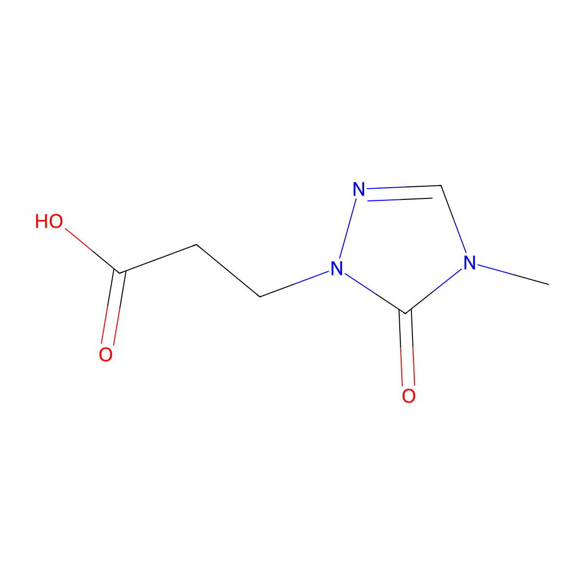 3-(4-methyl-5-oxo-4,5-dihydro-1H-1,2,4-triazol-1-yl)propanoic acid molecular structure, CAS 1519999-87-1