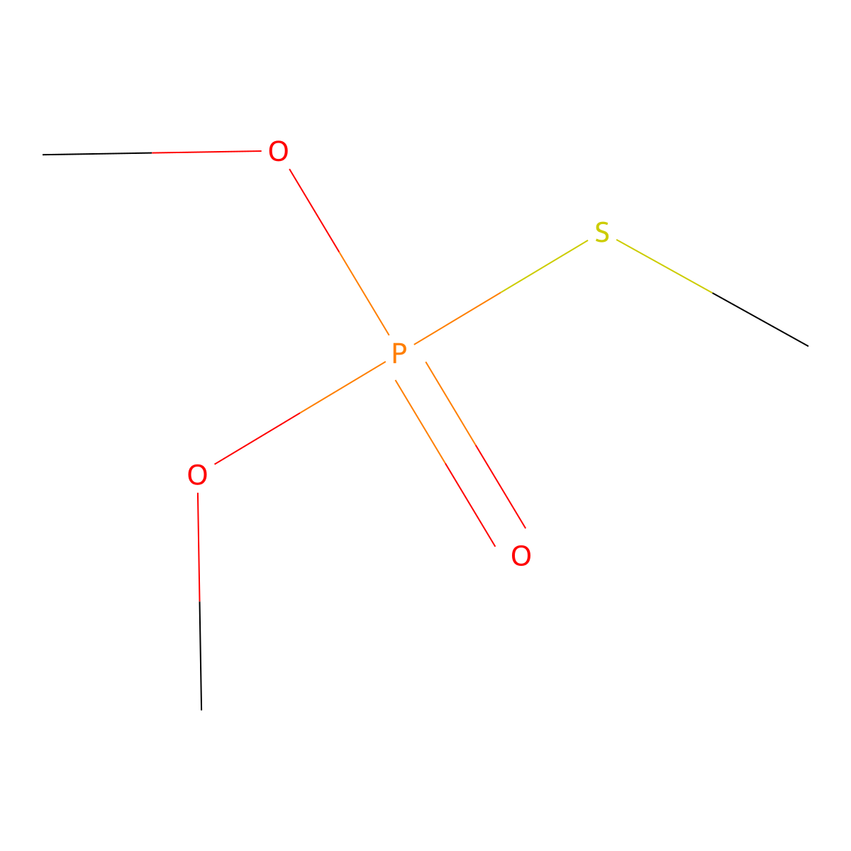 O,O,S-Trimethyl phosphorothioate molecular structure, CAS 152-20-5