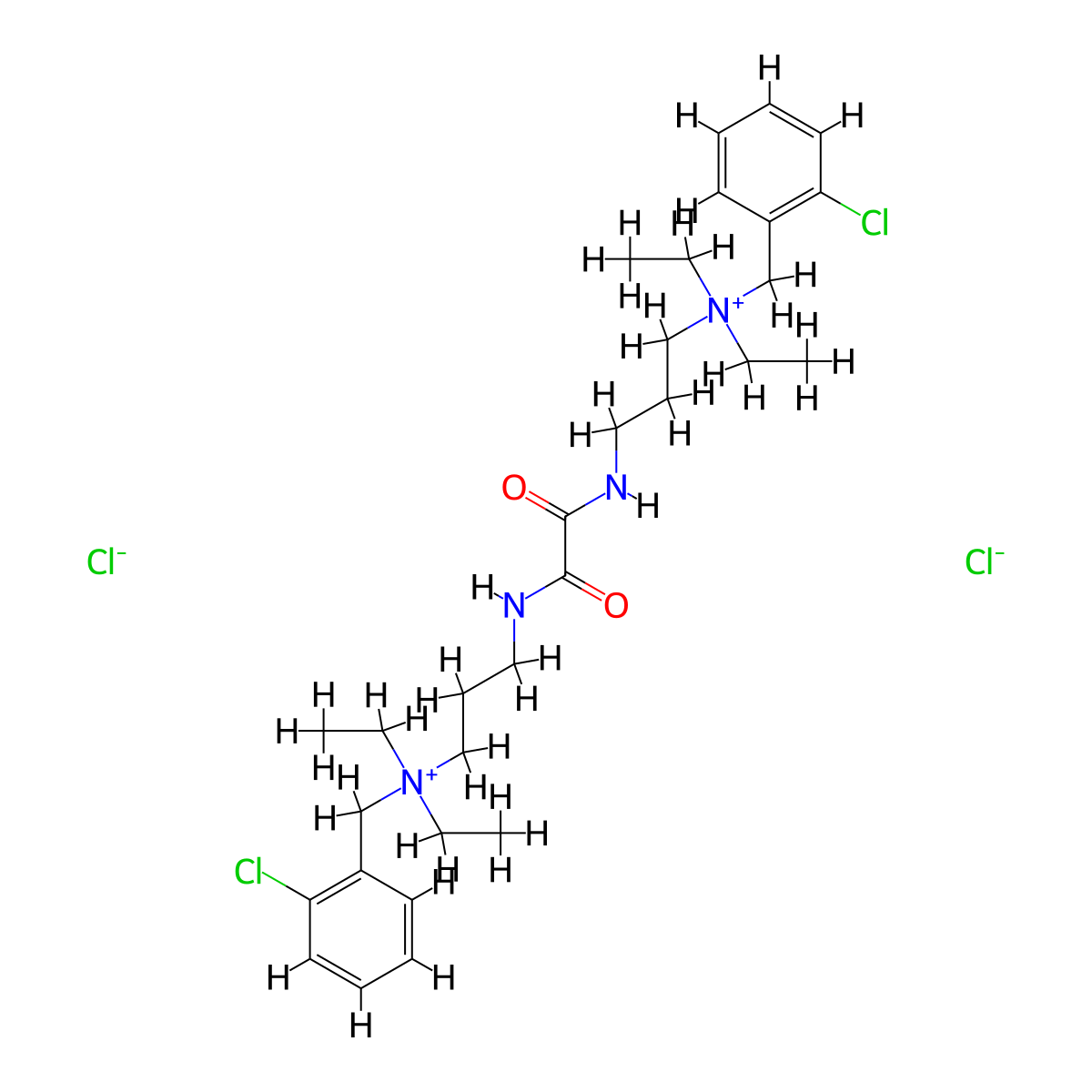 Ammonium, (oxalylbis(iminotrimethylene))bis((o-chlorobenzyl)diethyl-, dichloride molecular structure, CAS 152-24-9