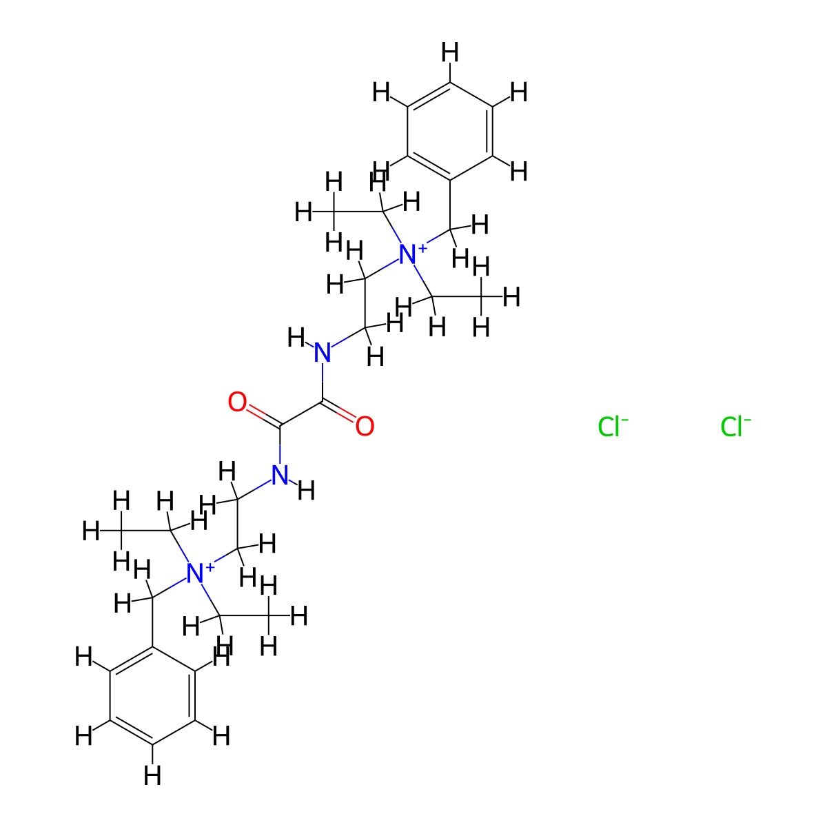 Ammonium, (oxalylbis(iminoethylene))bis(benzyldiethyl-, dichloride molecular structure, CAS 152-25-0