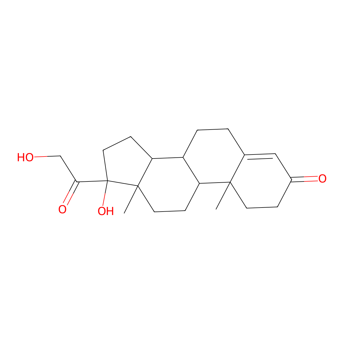 11-Deoxycortisol molecular structure, CAS 152-58-9