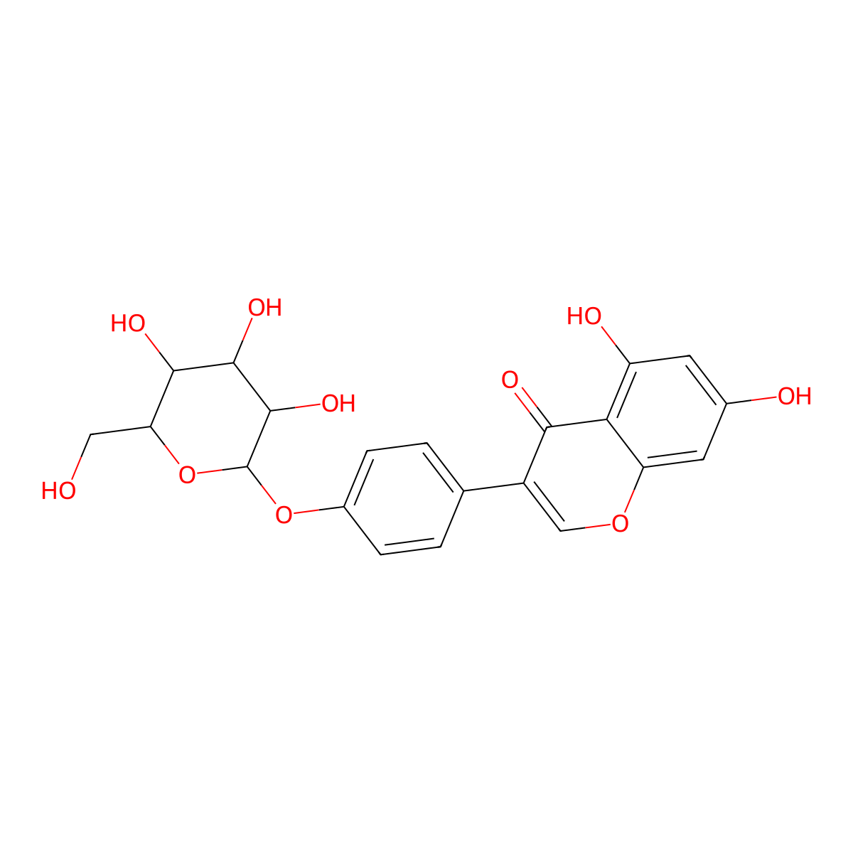 Sophoricoside molecular structure, CAS 152-95-4