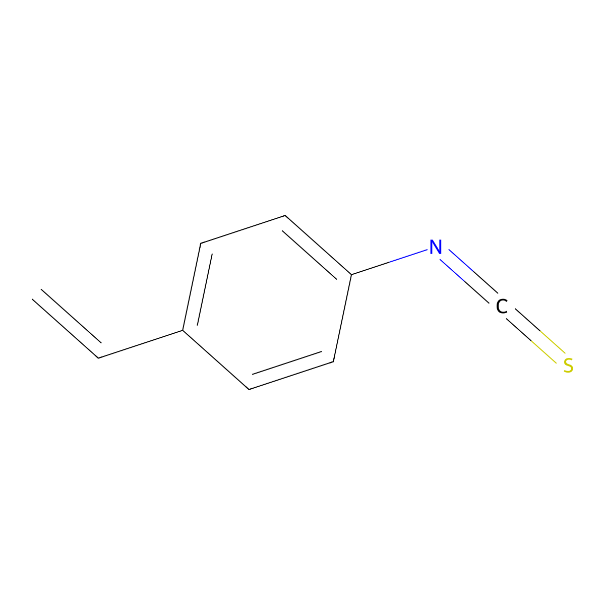 p-Vinylphenyl isothiocyanate molecular structure, CAS 1520-20-3