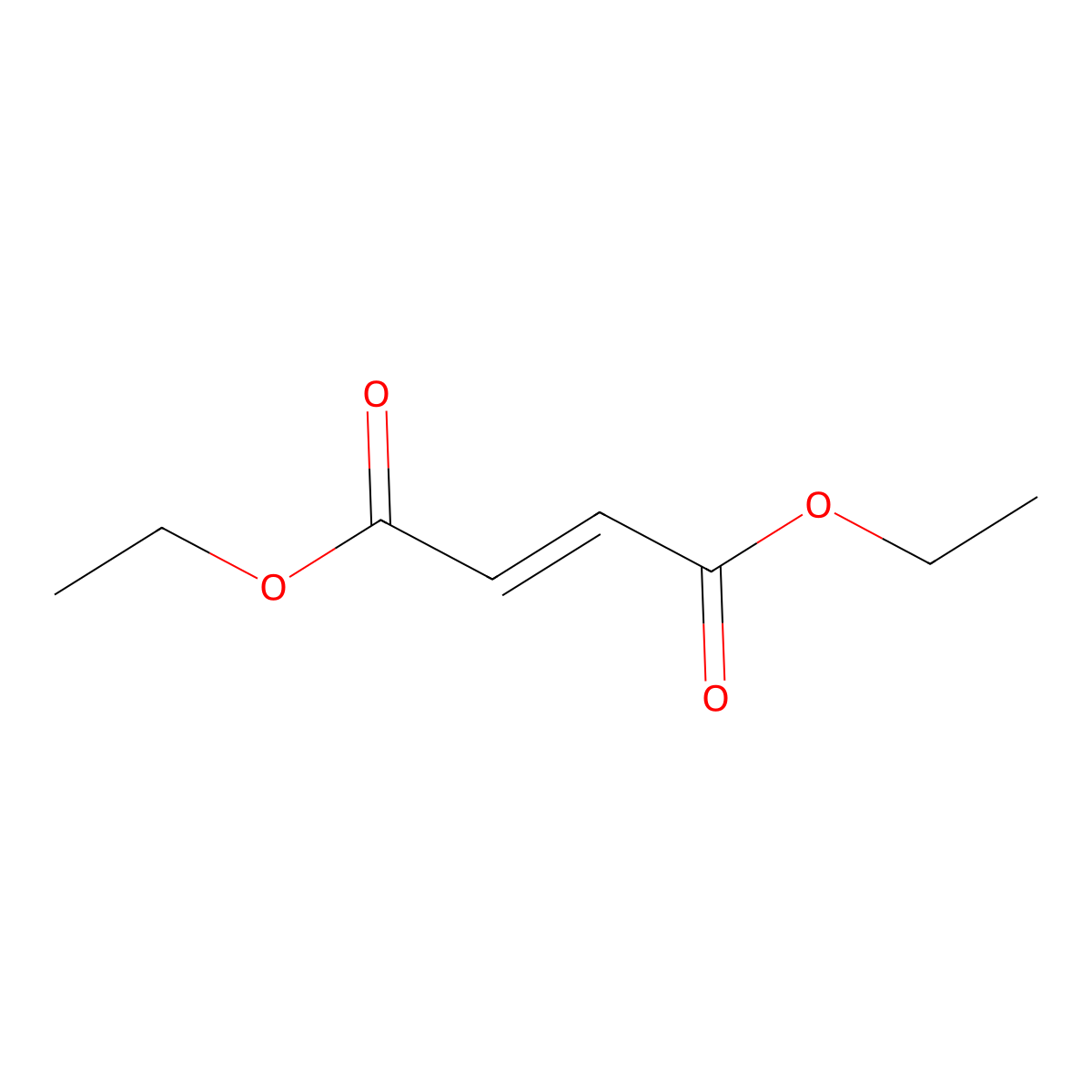 Diethyl 2-butenedioate molecular structure, CAS 1520-50-9