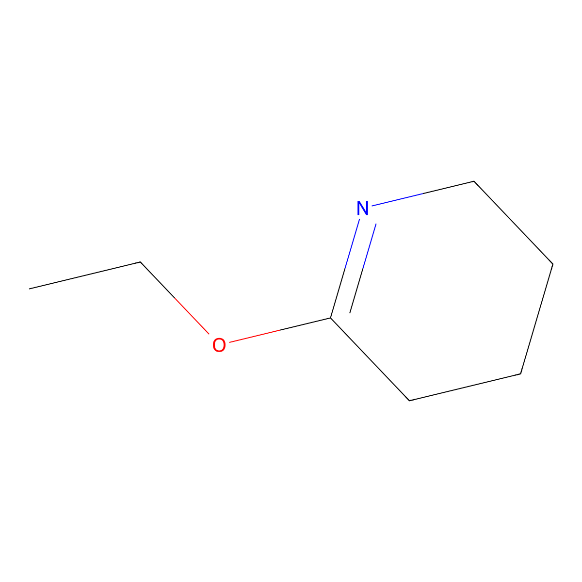 2-Ethoxy-3,4,5,6-tetrahydropyridine molecular structure, CAS 15200-13-2