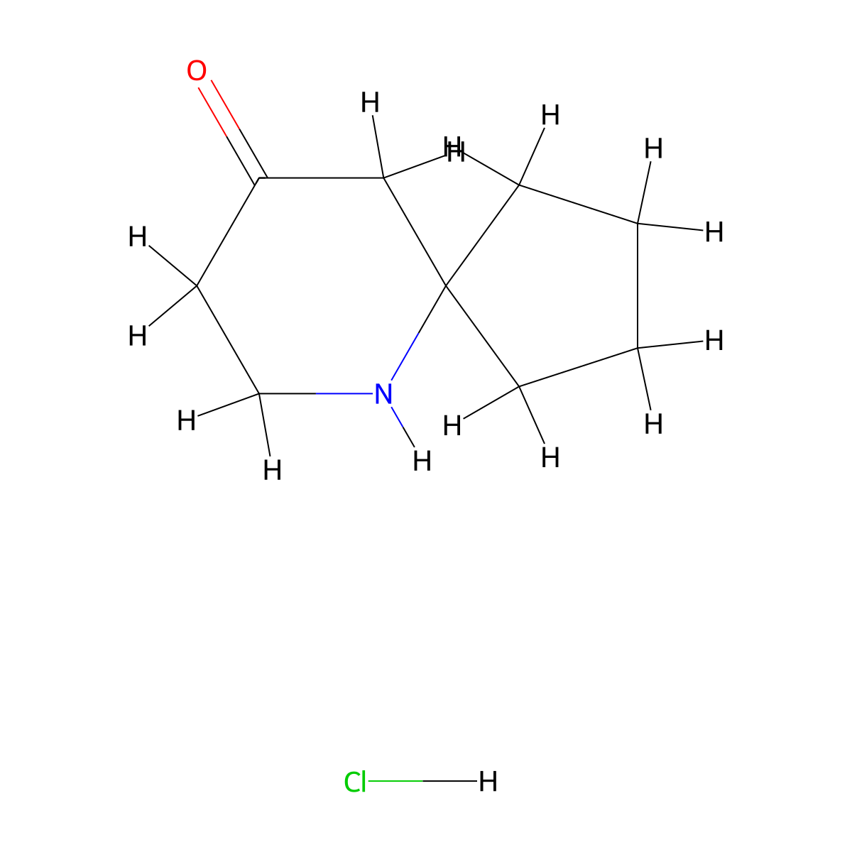 6-Aza-spiro[4.5]decan-9-one hydrochloride molecular structure, CAS 1520018-22-7