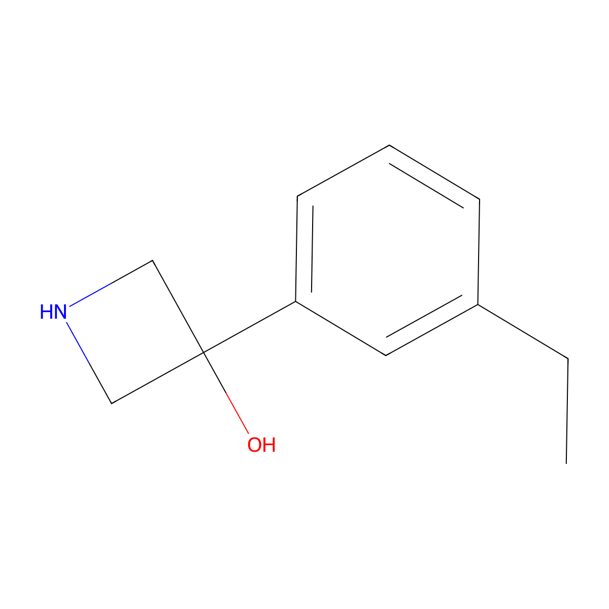 3-(3-Ethylphenyl)azetidin-3-ol molecular structure, CAS 1520036-37-6