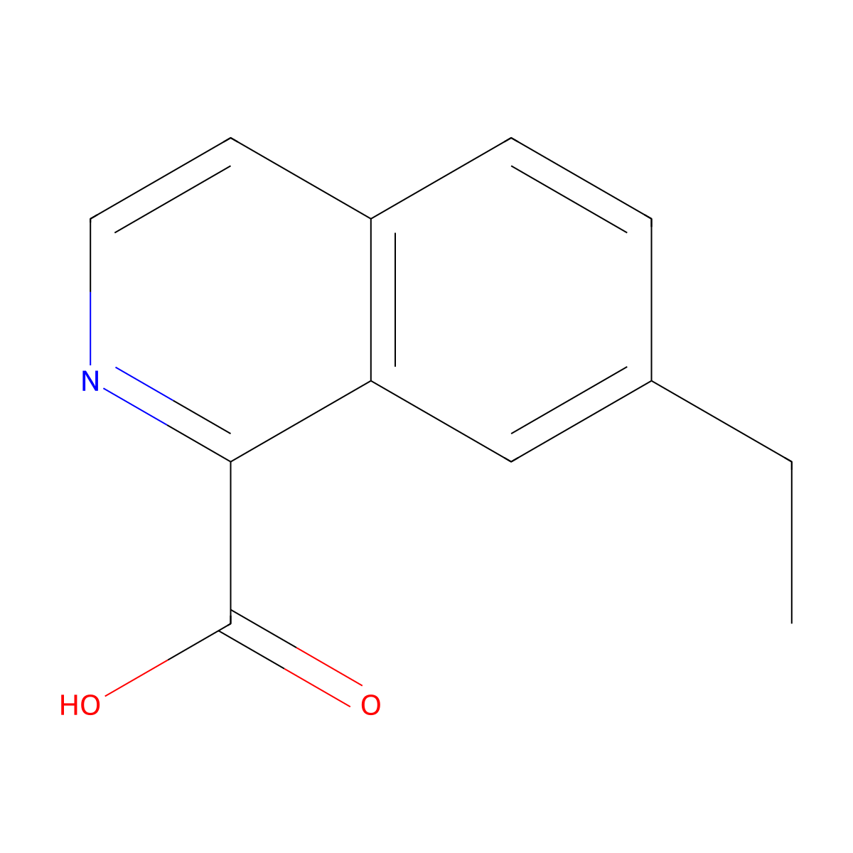 7-Ethylisoquinoline-1-carboxylic acid molecular structure, CAS 1520041-32-0
