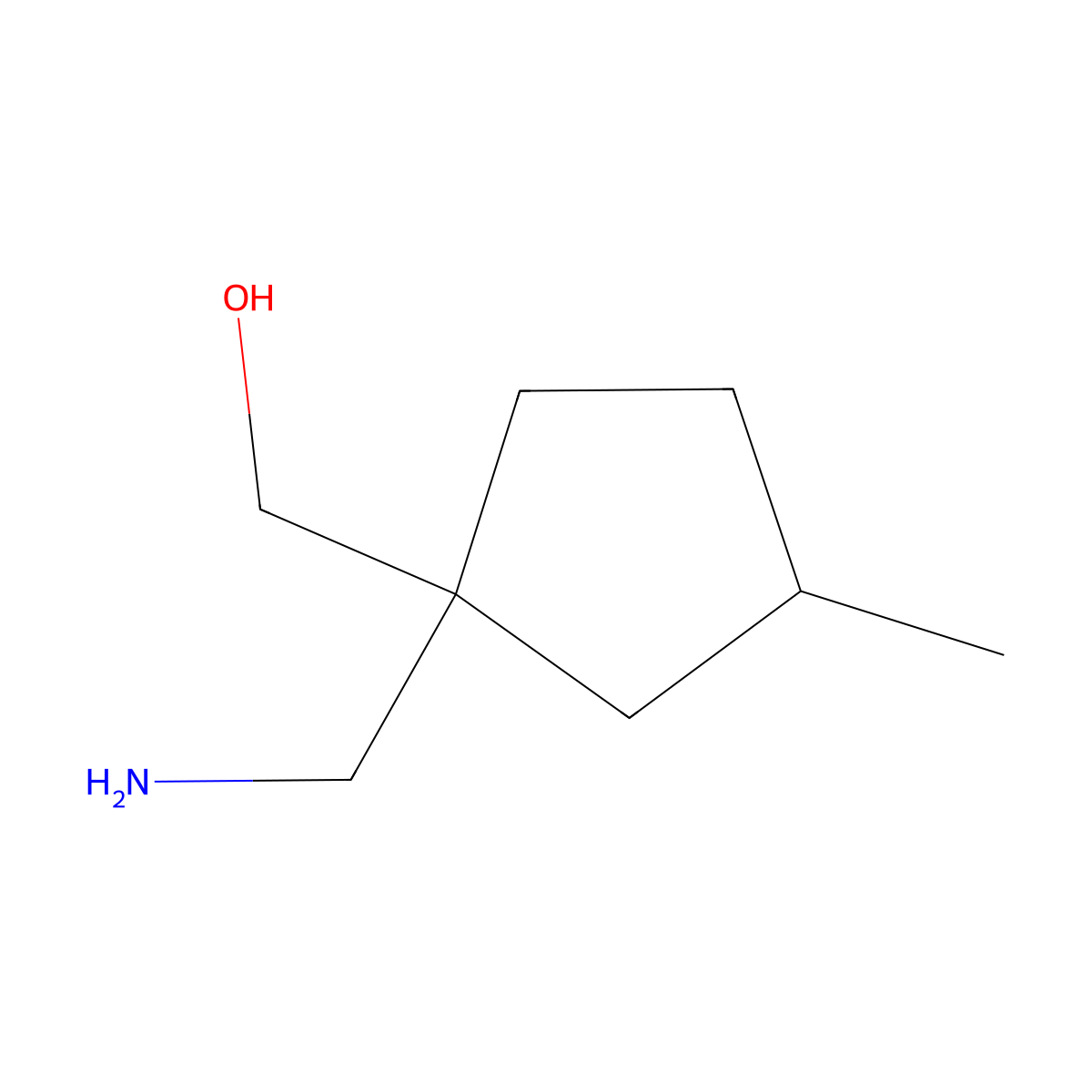 [1-(Aminomethyl)-3-methylcyclopentyl]methanol molecular structure, CAS 1520044-32-9