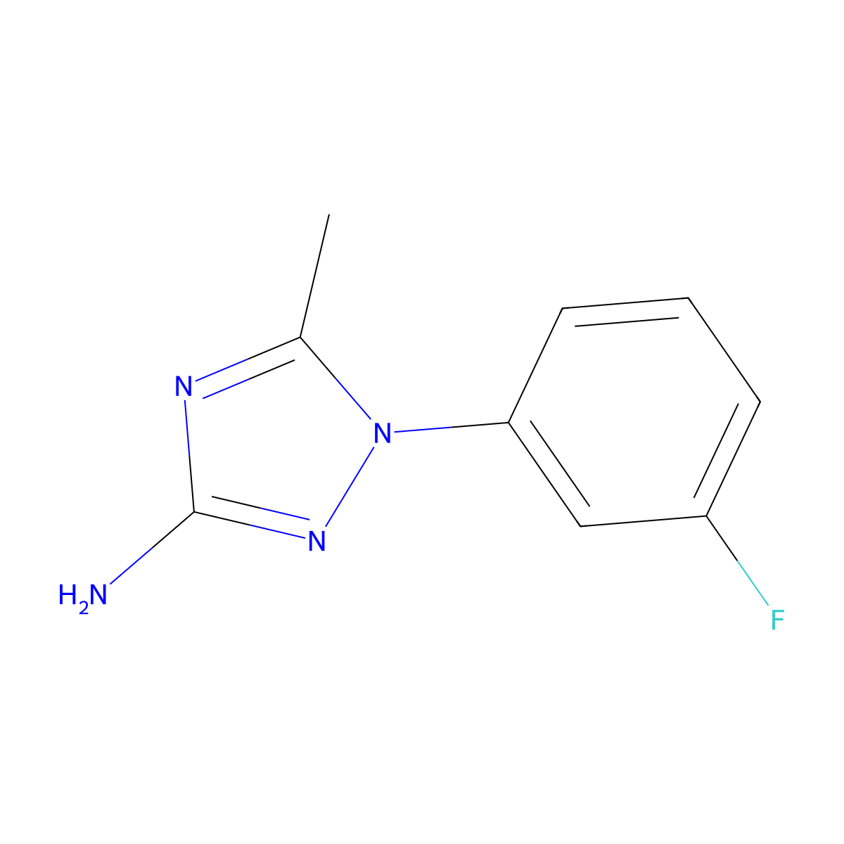 1-(3-fluorophenyl)-5-methyl-1H-1,2,4-triazol-3-amine molecular structure, CAS 1520048-33-2