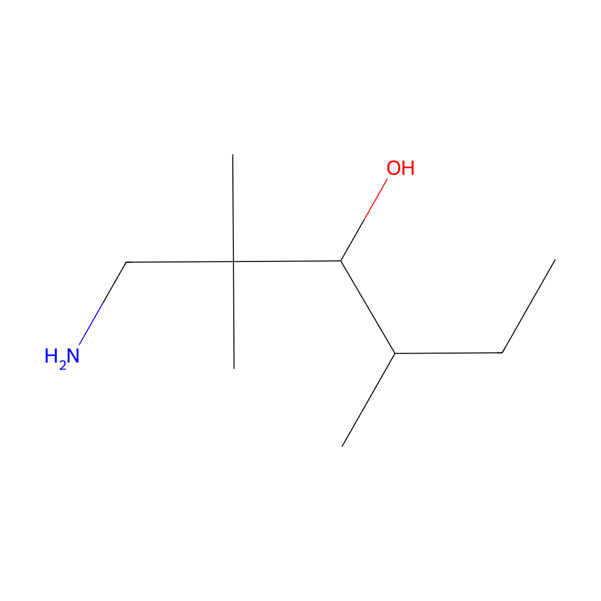 1-Amino-2,2,4-trimethylhexan-3-OL molecular structure, CAS 1520054-70-9