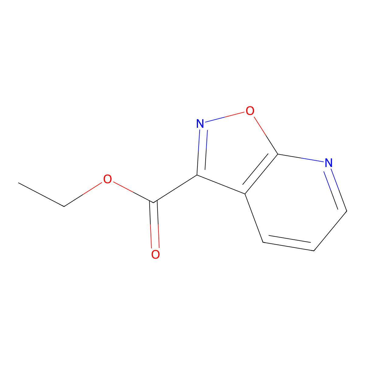 Ethyl isoxazolo[5,4-b]pyridine-3-carboxylate molecular structure, CAS 1520056-19-2