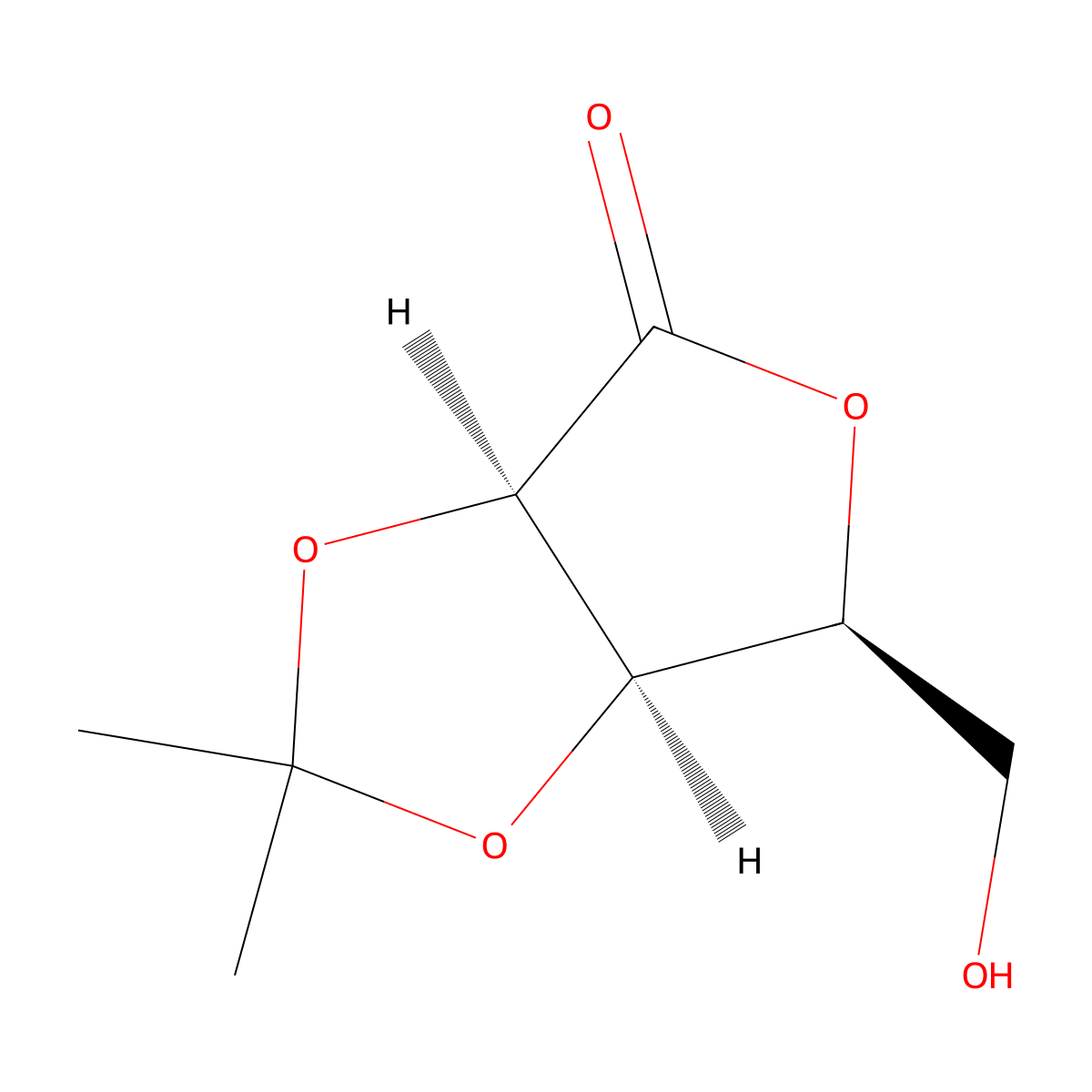 2,3-O-isopropylidene-L-lyxono-1,4-lactone molecular structure, CAS 152006-17-2
