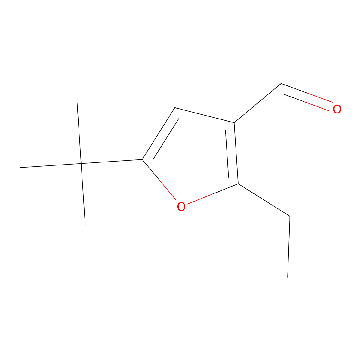 5-tert-Butyl-2-ethylfuran-3-carbaldehyde molecular structure, CAS 1520061-97-5
