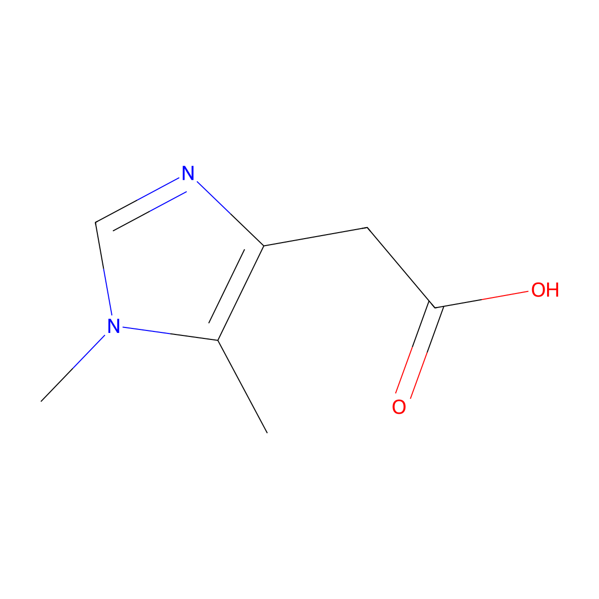 2-(1,5-Dimethyl-1H-imidazol-4-yl)acetic acid molecular structure, CAS 1520065-78-4