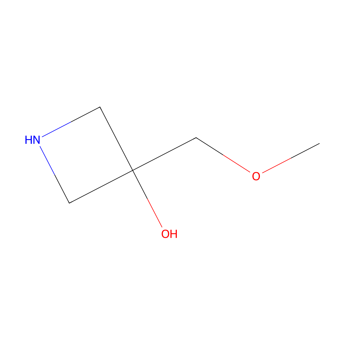 3-(Methoxymethyl)azetidin-3-ol molecular structure, CAS 1520066-27-6