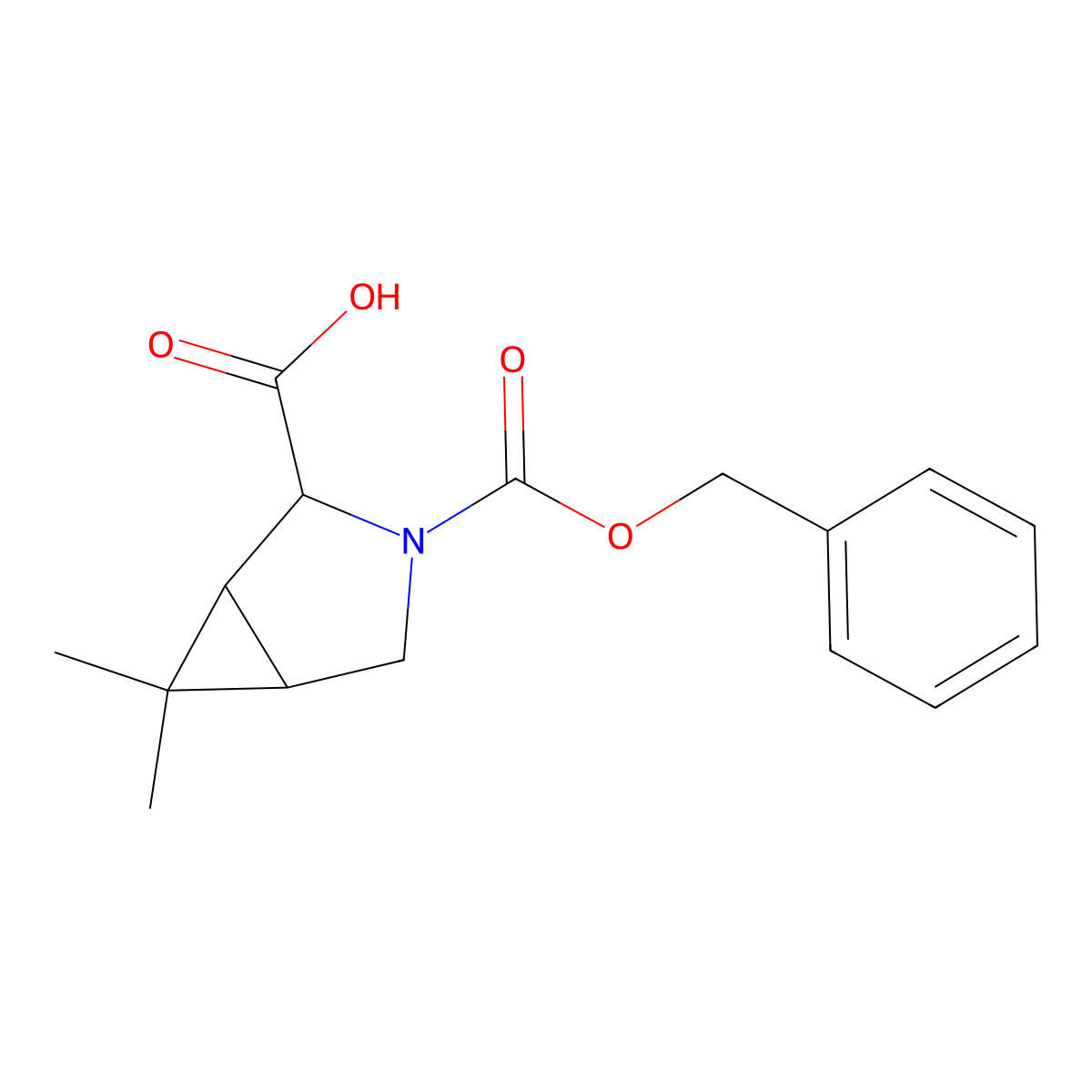 (1R,2S,5S)-3-((Benzyloxy)carbonyl)-6,6-dimethyl-3-azabicyclo[3.1.0]hexane-2-carboxylic acid molecular structure, CAS 1520072-64-3