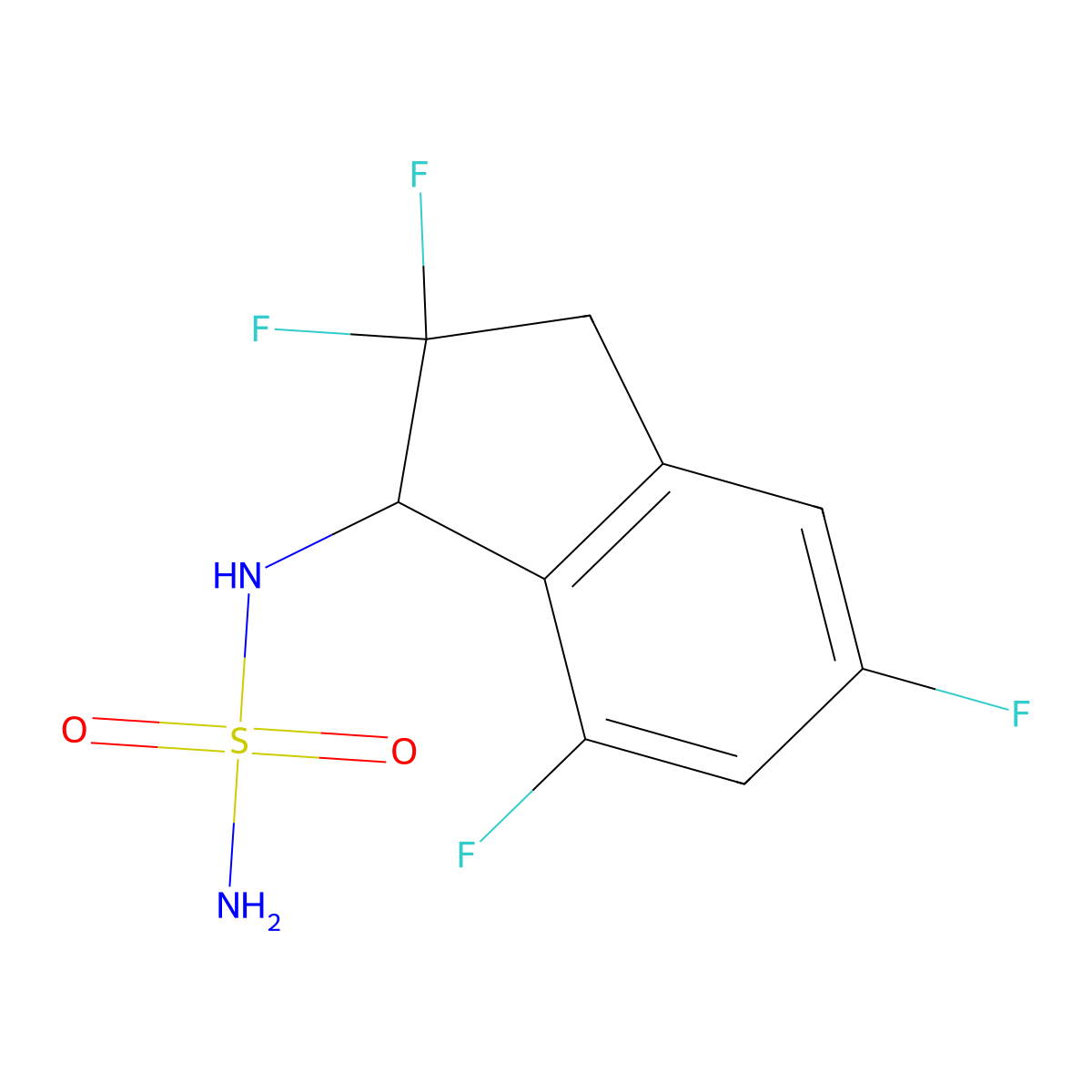 (1S)-2,2,5,7-tetrafluoro-1-(sulfamoylamino)-1,3-dihydroindene molecular structure, CAS 1520073-91-9