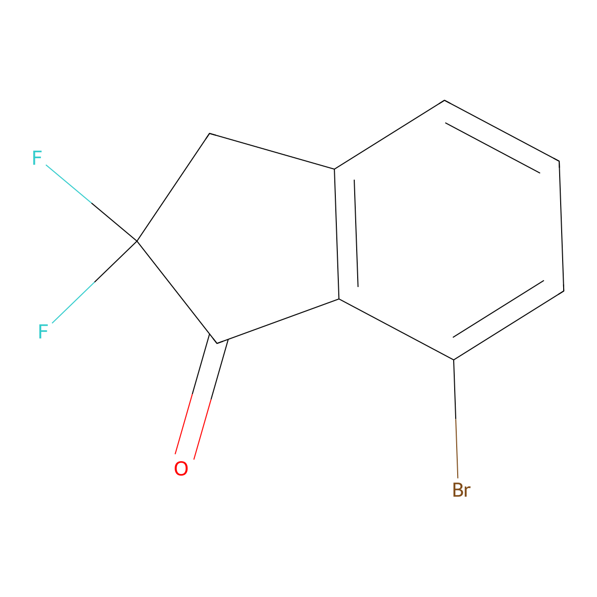7-bromo-2,2-difluoro-2,3-dihydro-1H-inden-1-one molecular structure, CAS 1520074-69-4
