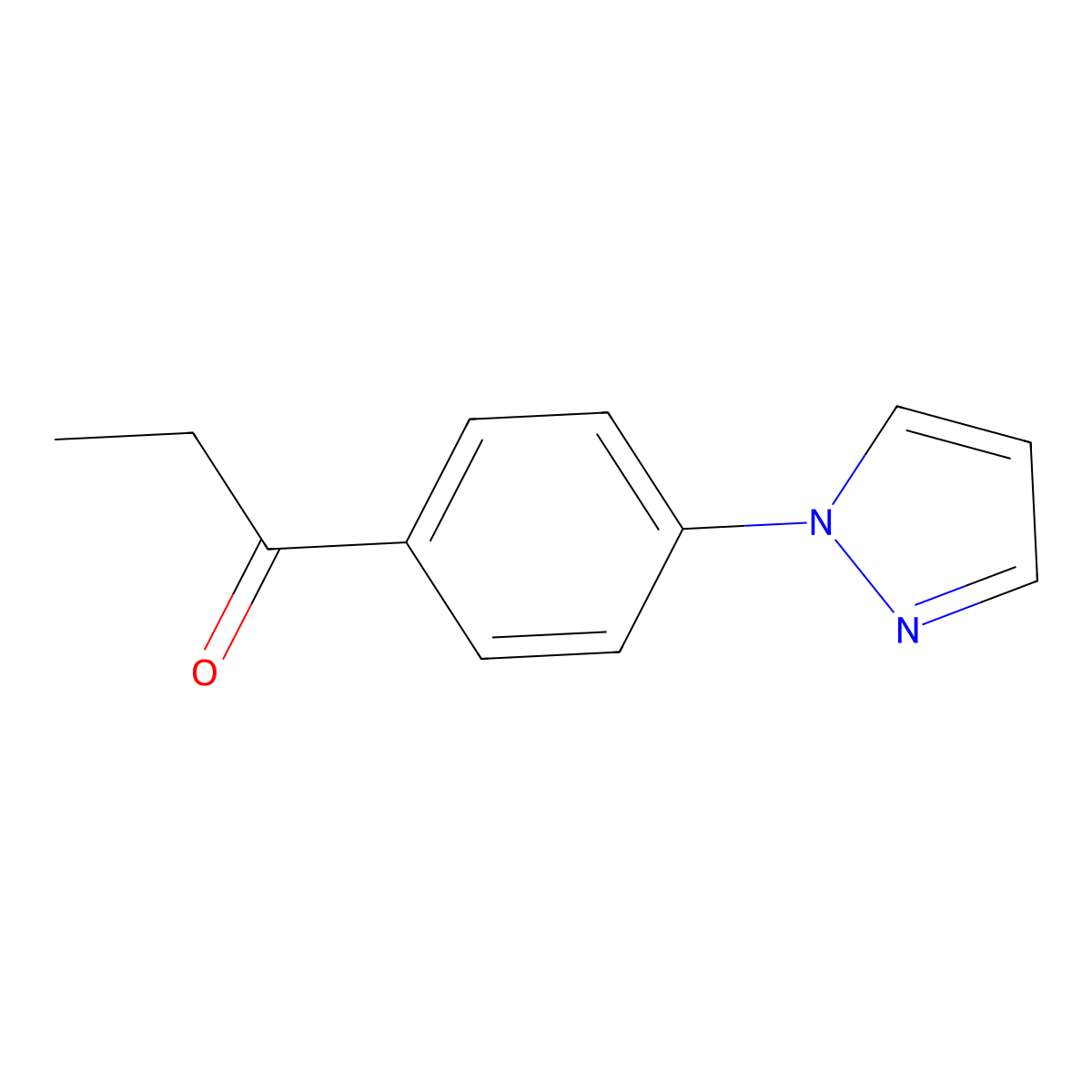 1-Propanone, 1-[4-(1H-pyrazol-1-yl)phenyl]- molecular structure, CAS 152008-63-4