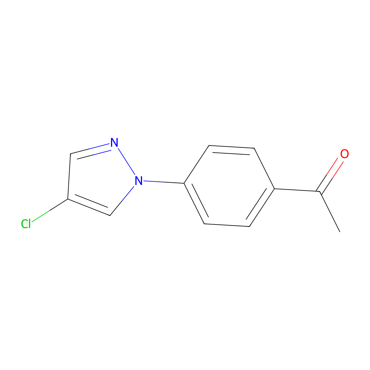 1-[4-(4-Chloro-1H-pyrazol-1-YL)phenyl]ethan-1-one molecular structure, CAS 152008-65-6