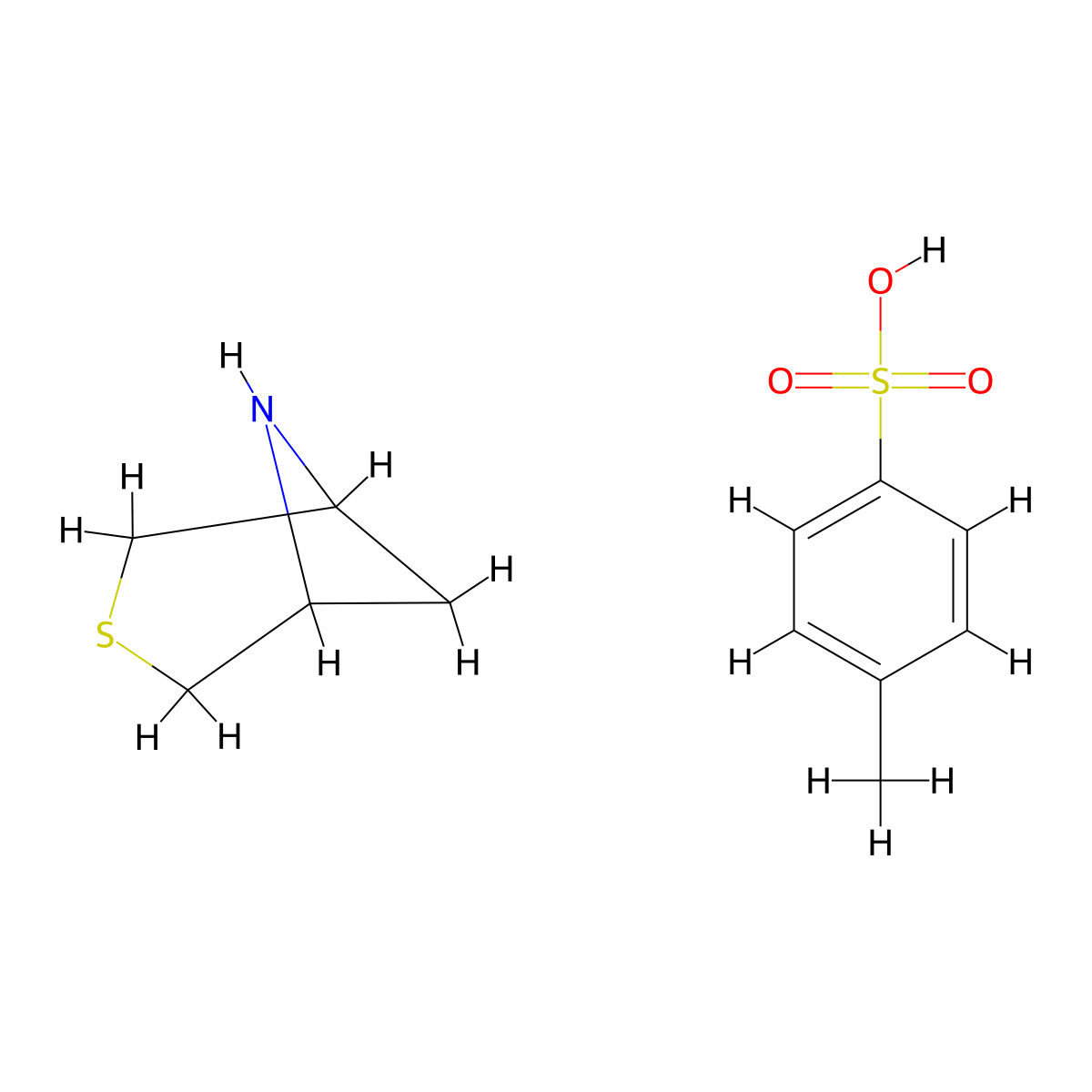 3-Thia-6-azabicyclo(3.1.1)heptane; 4-methylbenzene-1-sulfonic acid molecular structure, CAS 1520084-15-4