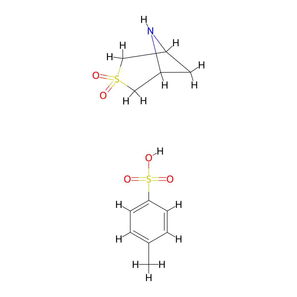 3Lambda6-thia-6-azabicyclo(3.1.1)heptane-3,3-dione; 4-methylbenzene-1-sulfonic acid molecular structure, CAS 1520084-22-3