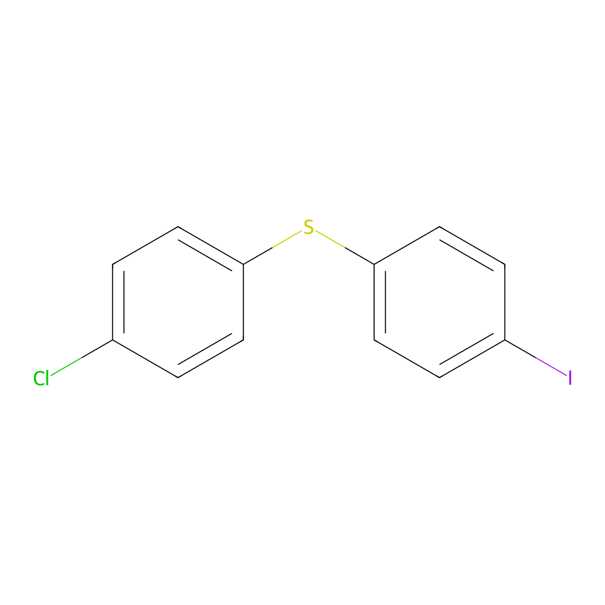 1-Chloro-4-[(4-iodophenyl)thio]benzene molecular structure, CAS 1520092-71-0