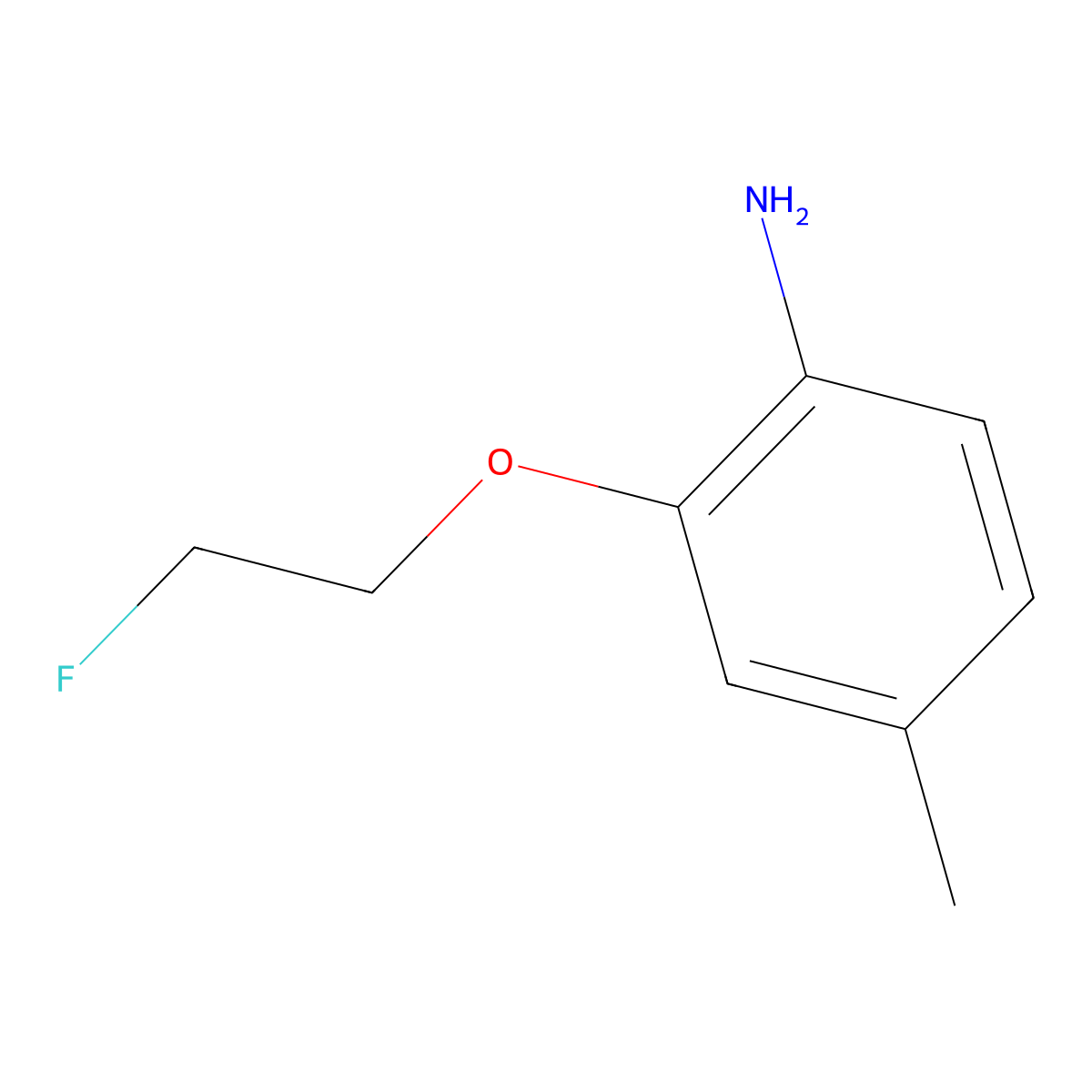 2-(2-Fluoroethoxy)-4-methylaniline molecular structure, CAS 1520115-14-3