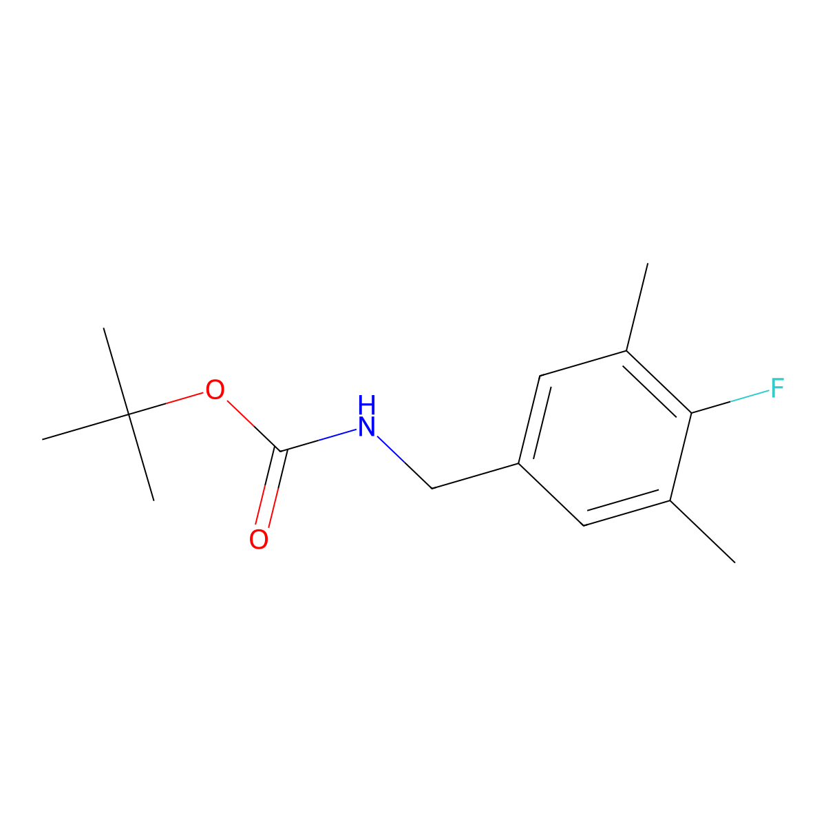 1,1-Dimethylethyl N-[(4-fluoro-3,5-dimethylphenyl)methyl]carbamate molecular structure, CAS 1520124-42-8