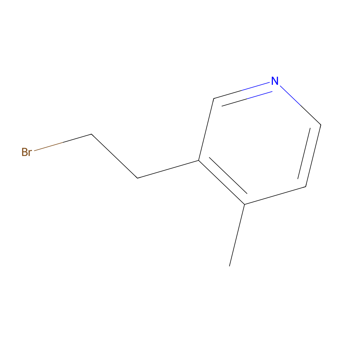 3-(2-Bromoethyl)-4-methylpyridine molecular structure, CAS 1520125-88-5