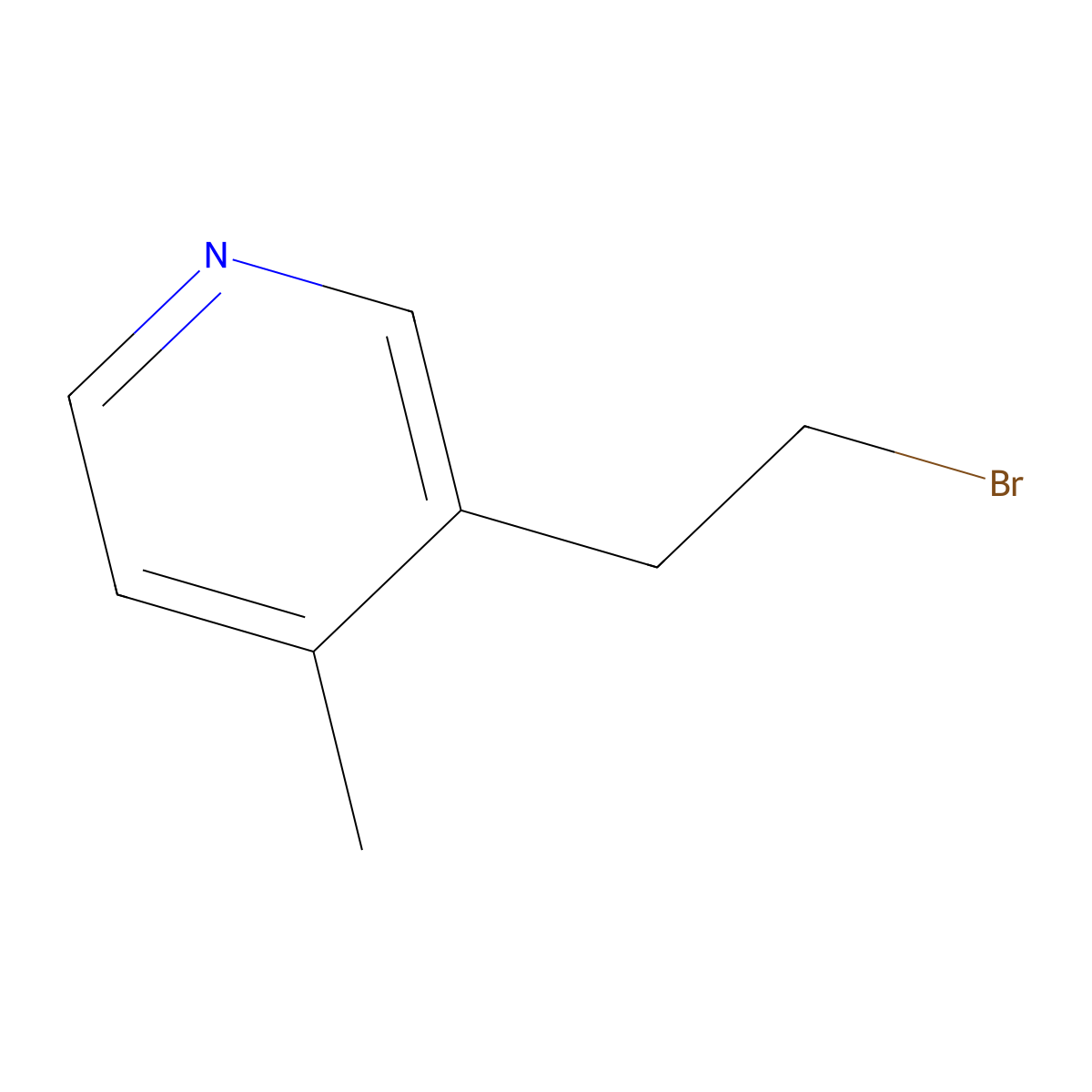 3-(2-Bromoethyl)-4-methylpyridine molecular structure, CAS 1520125-88-5