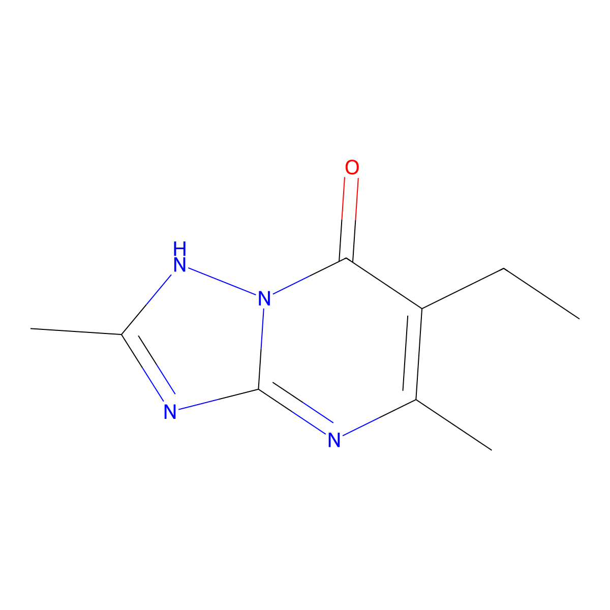 6-ethyl-2,5-dimethyl-4H,7H-[1,2,4]triazolo[1,5-a]pyrimidin-7-one molecular structure, CAS 1520134-68-2