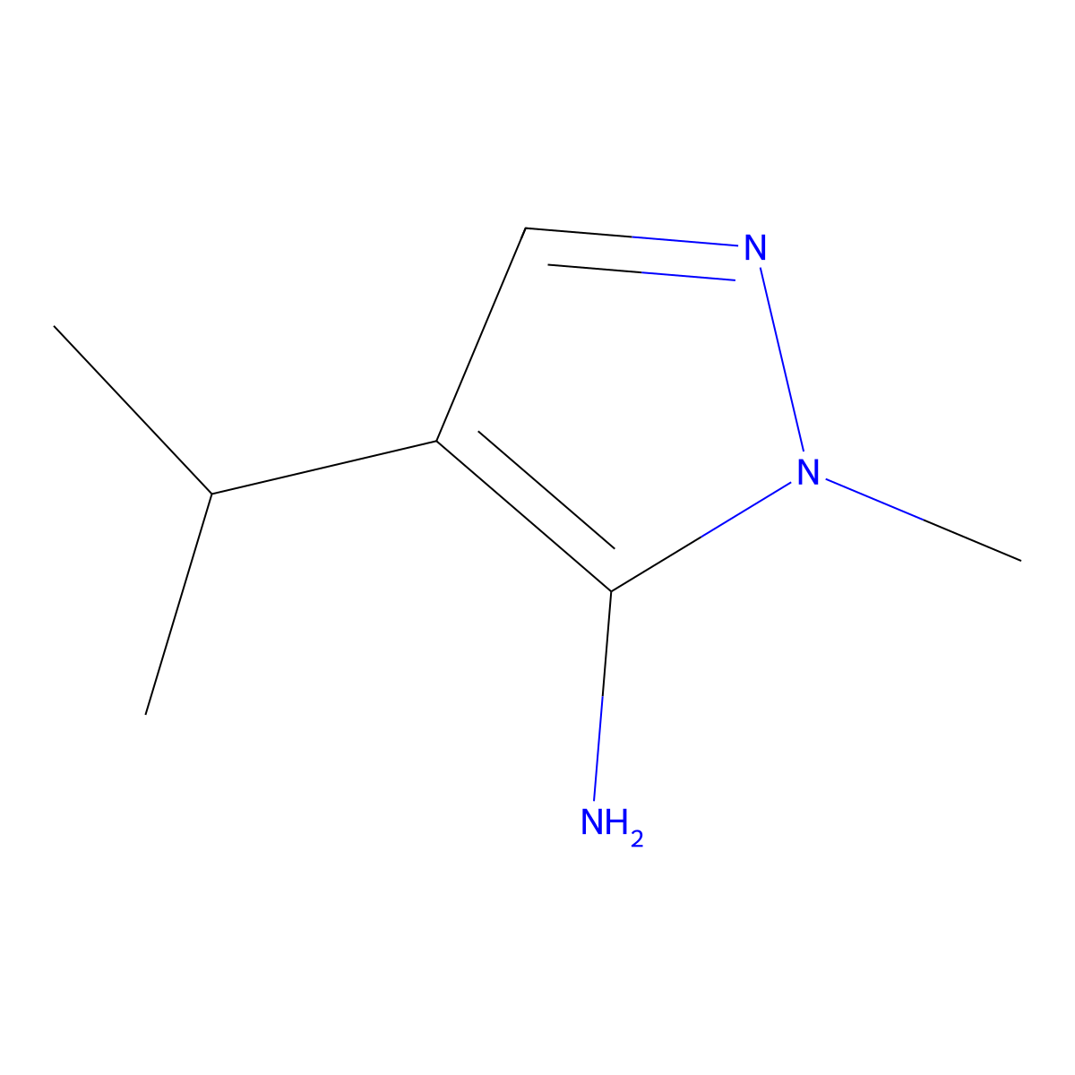 4-isopropyl-1-methyl-1H-pyrazol-5-amine molecular structure, CAS 1520137-48-7