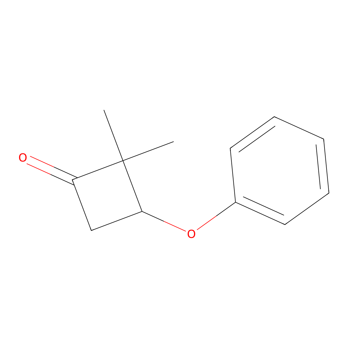 2,2-Dimethyl-3-phenoxycyclobutan-1-one molecular structure, CAS 1520143-87-6