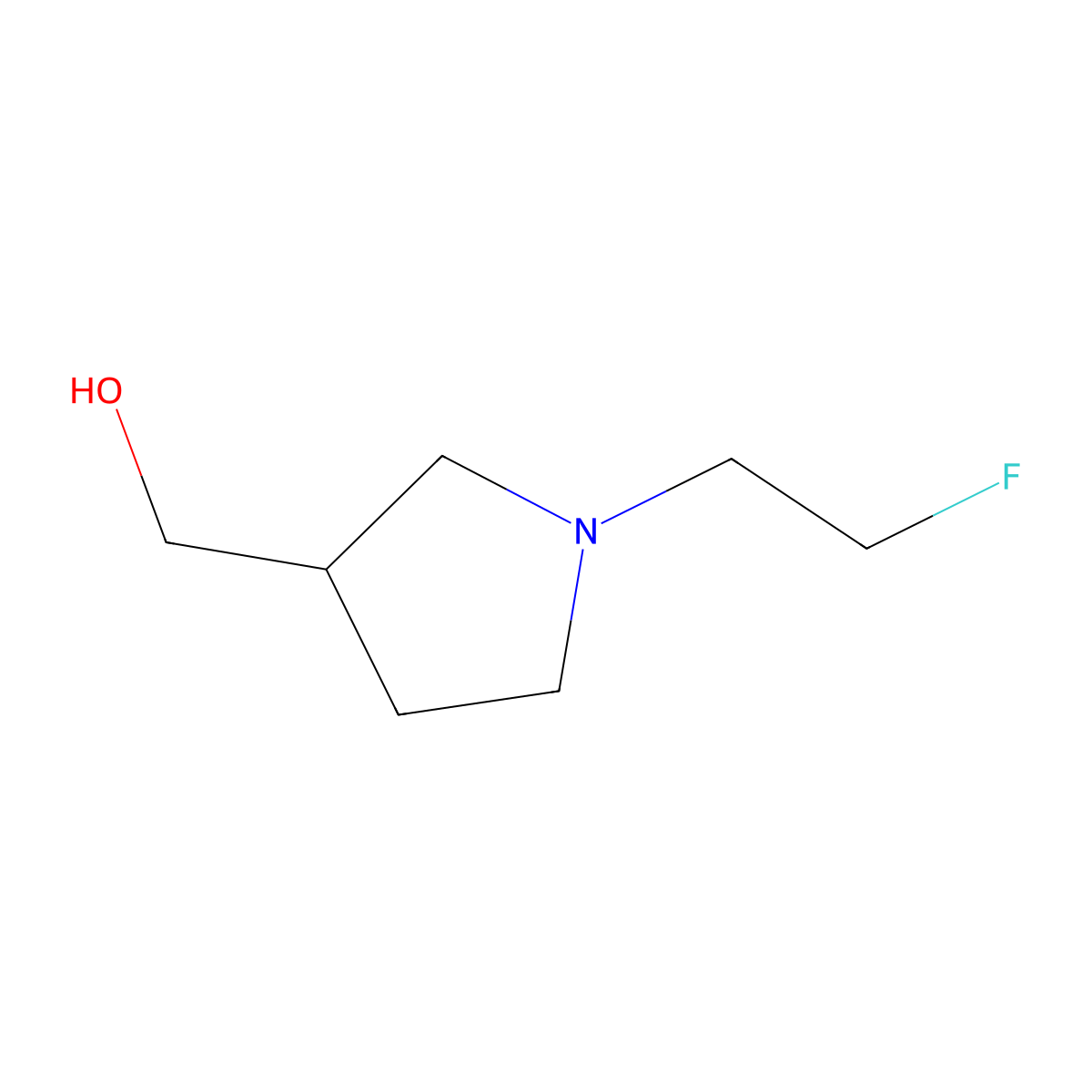 [1-(2-Fluoroethyl)pyrrolidin-3-yl]methanol molecular structure, CAS 1520171-84-9