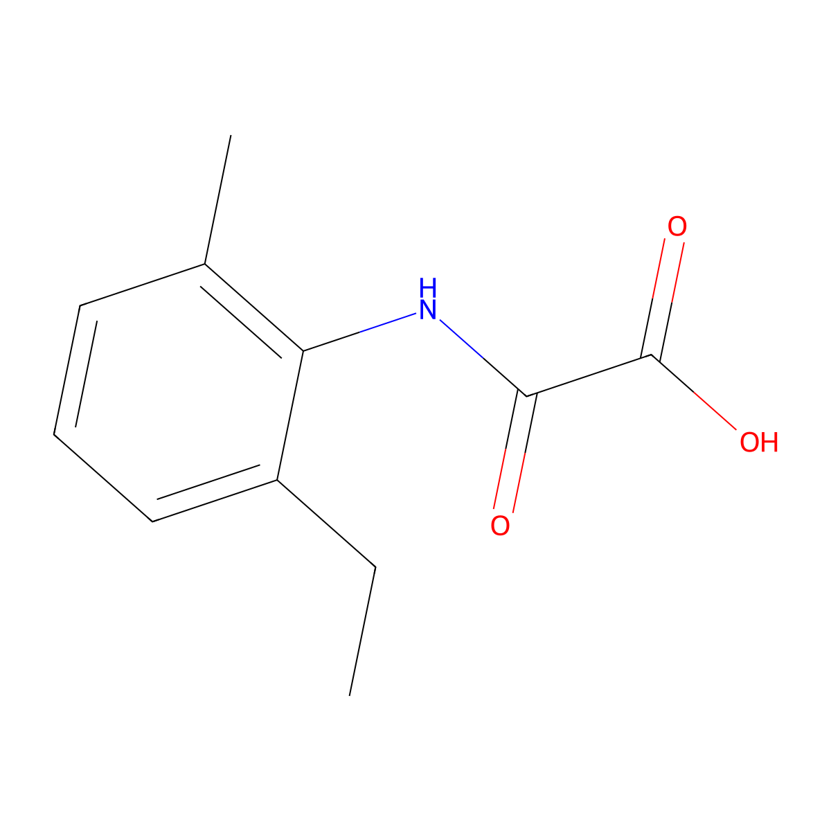 N-(2-Ethyl-6-methylphenyl)-oxalamic acid molecular structure, CAS 152019-74-4
