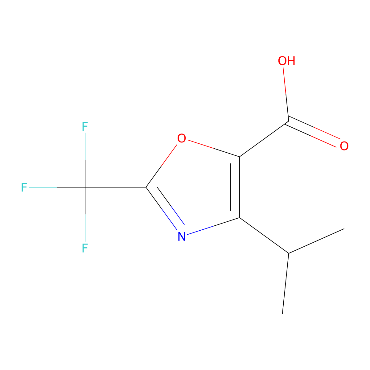 4-(Propan-2-yl)-2-(trifluoromethyl)-1,3-oxazole-5-carboxylic acid molecular structure, CAS 1520255-28-0