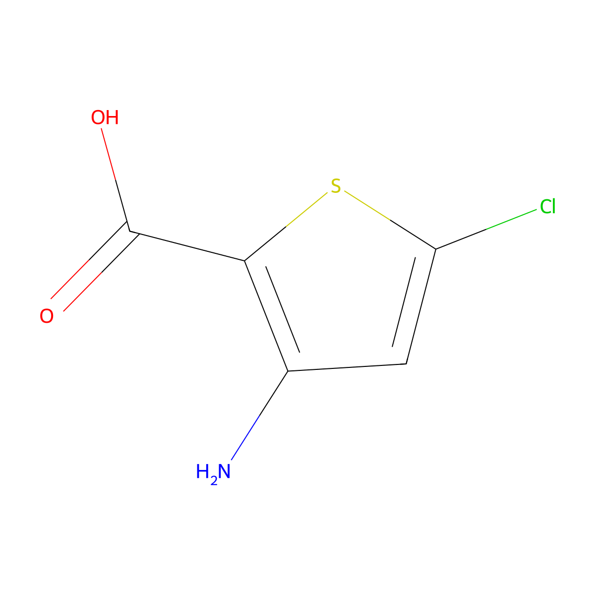 3-Amino-5-chlorothiophene-2-carboxylic acid molecular structure, CAS 1520257-98-0