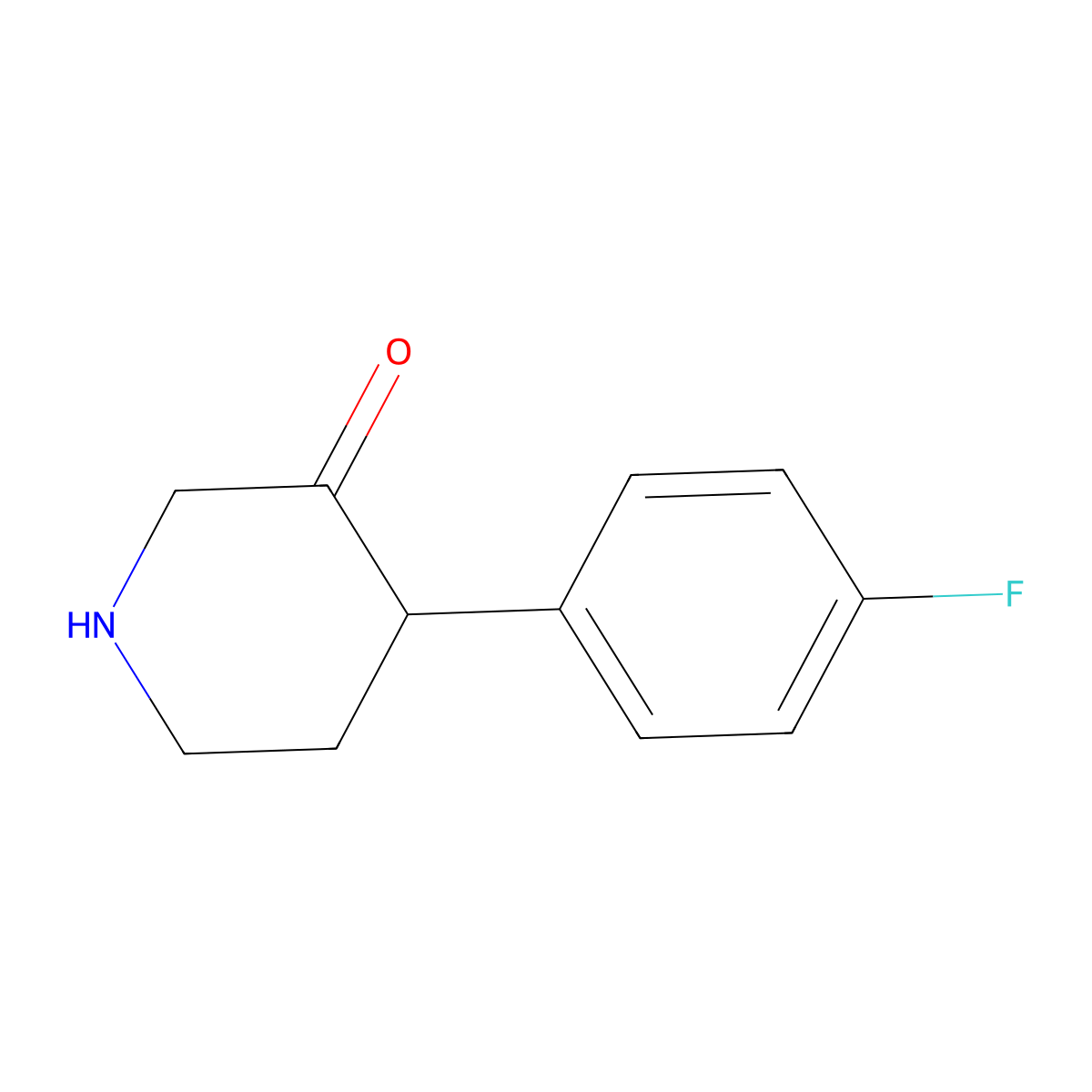 4-(4-Fluorophenyl)piperidin-3-one molecular structure, CAS 1520259-40-8