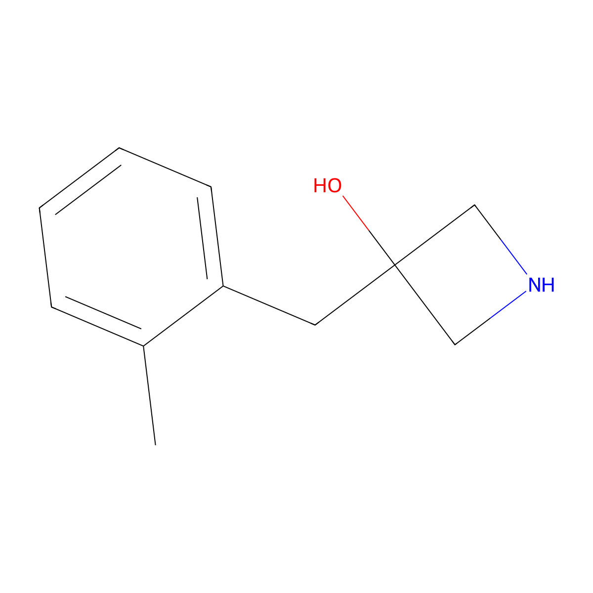 3-(2-Methylbenzyl)azetidin-3-ol molecular structure, CAS 1520267-86-0